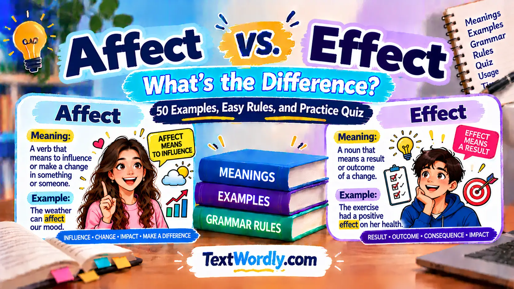 Affect vs Effect: 50 Examples, Easy Rules, and Practice Quiz
