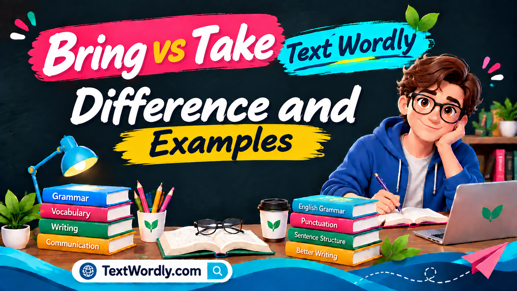 Bring vs Take difference and examples grammar featured image