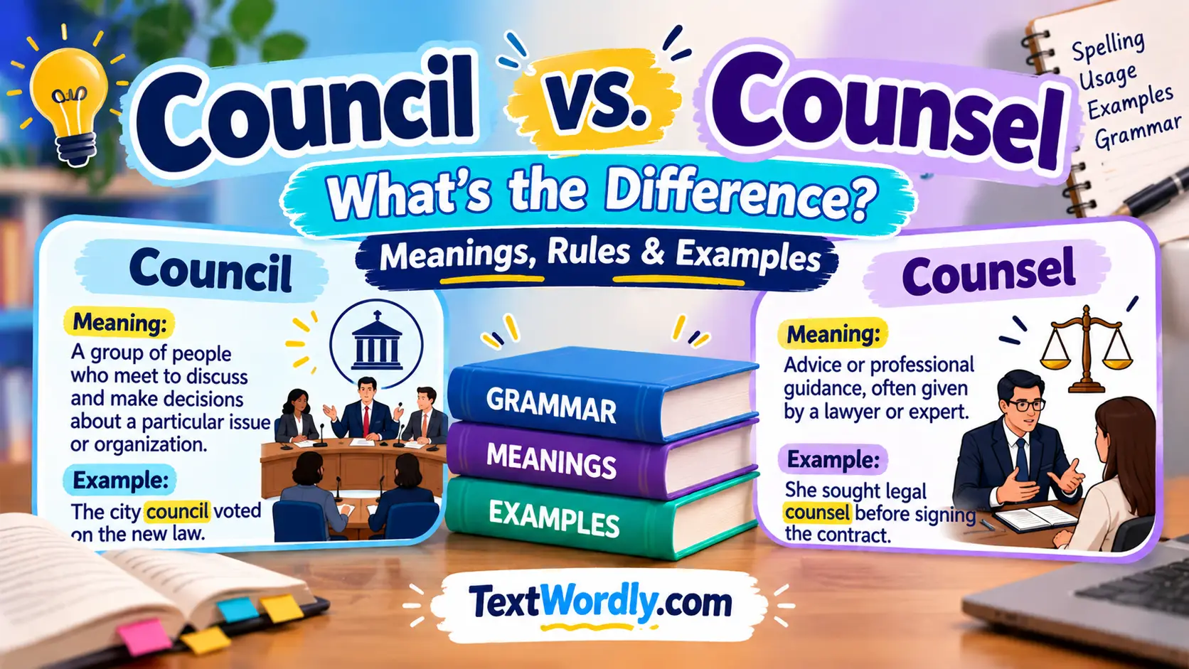 Council vs. Counsel: What's the Difference? Meanings, Rules & Examples