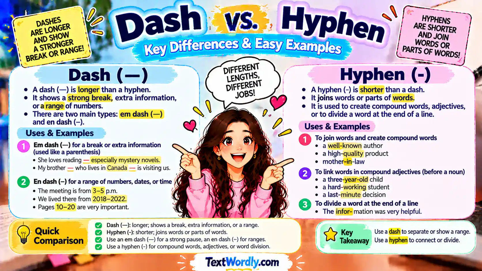 Dash vs Hyphen: Easy Rules & Clear Examples