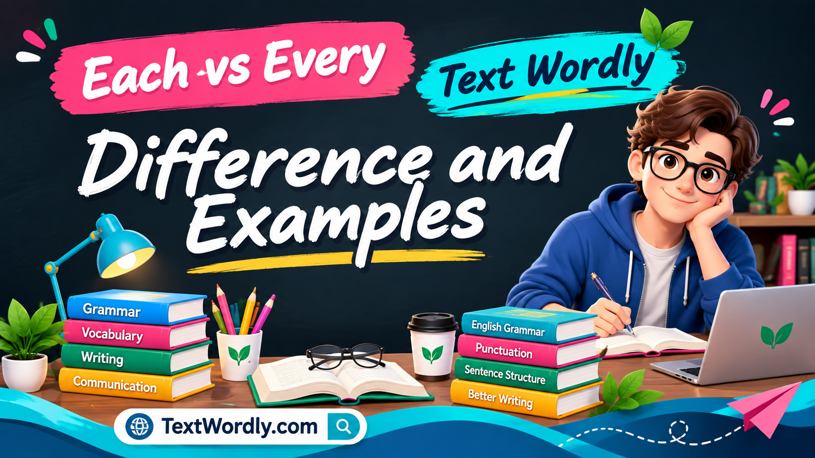Each vs Every difference and examples grammar featured image