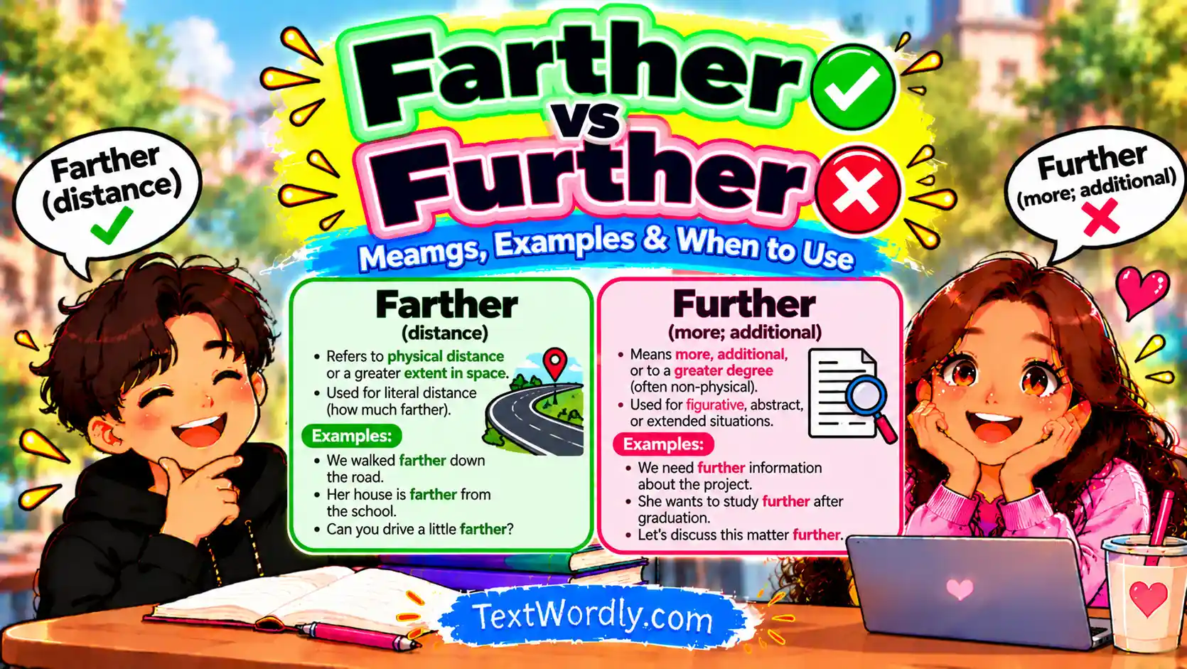 Farther vs Further | Textwordly