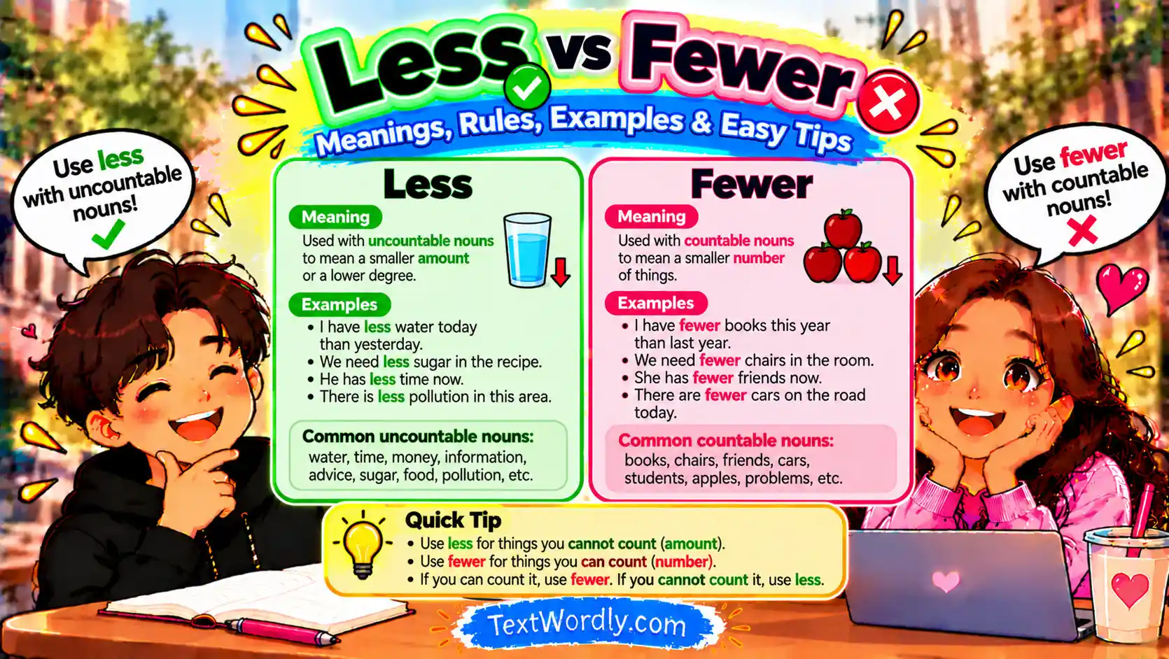 Less vs Fewer: What's the Difference? Rules & Examples
