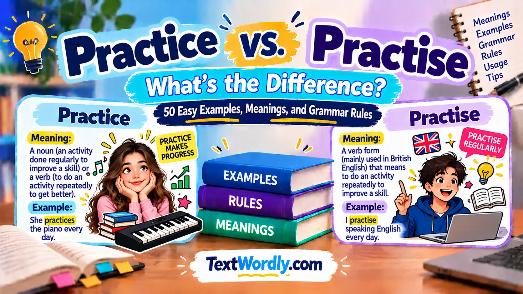 Practice vs Practise: 50 Easy Examples, Meanings, and Grammar Rules