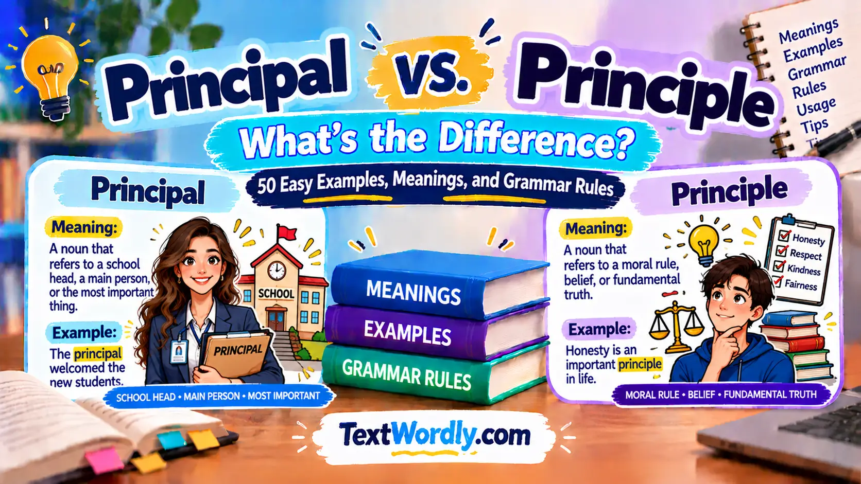 Principal vs Principle: 50 Easy Examples, Meanings, and Grammar Rules