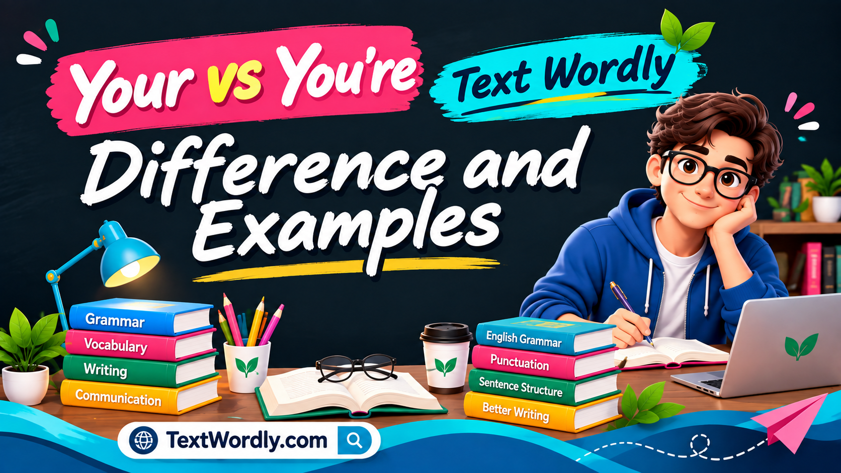 Your vs You’re difference and examples grammar featured image